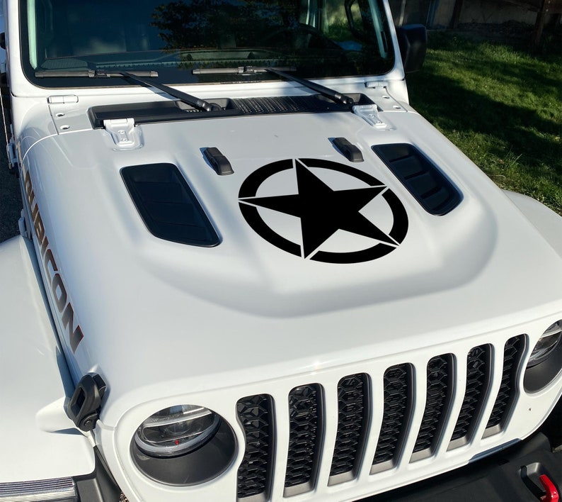 Military Decal Oscar Mike Army Star Fits Jeep Wrangler or Gladiator image 1