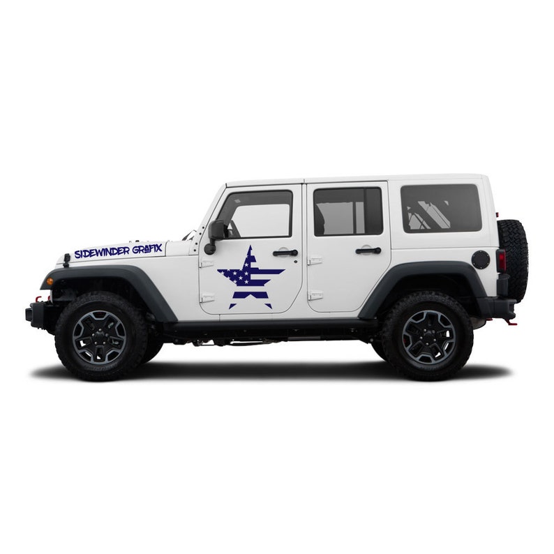 American Flag Army Military Star Jeep Wrangler Etsy