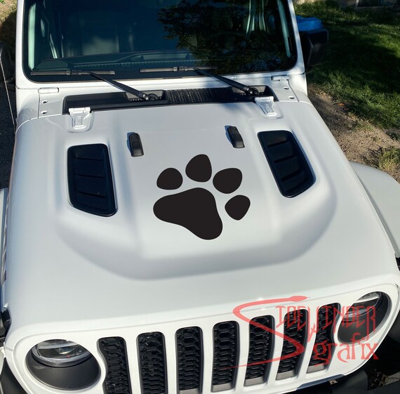 Jeep sticker sale with paw prints