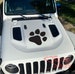 Dog Paw Print Vinyl Decal for car truck or Jeep Wrangler 