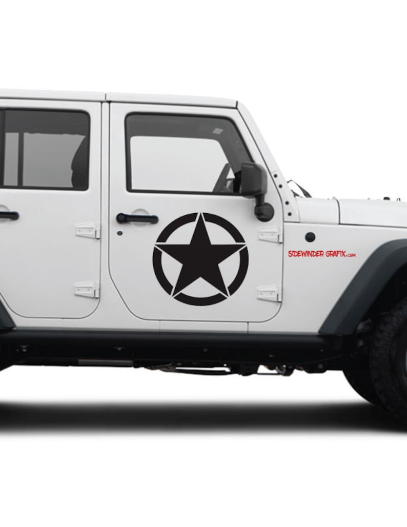 Jeep Wrangler Military Decal Oscar Mike Army Star Etsy