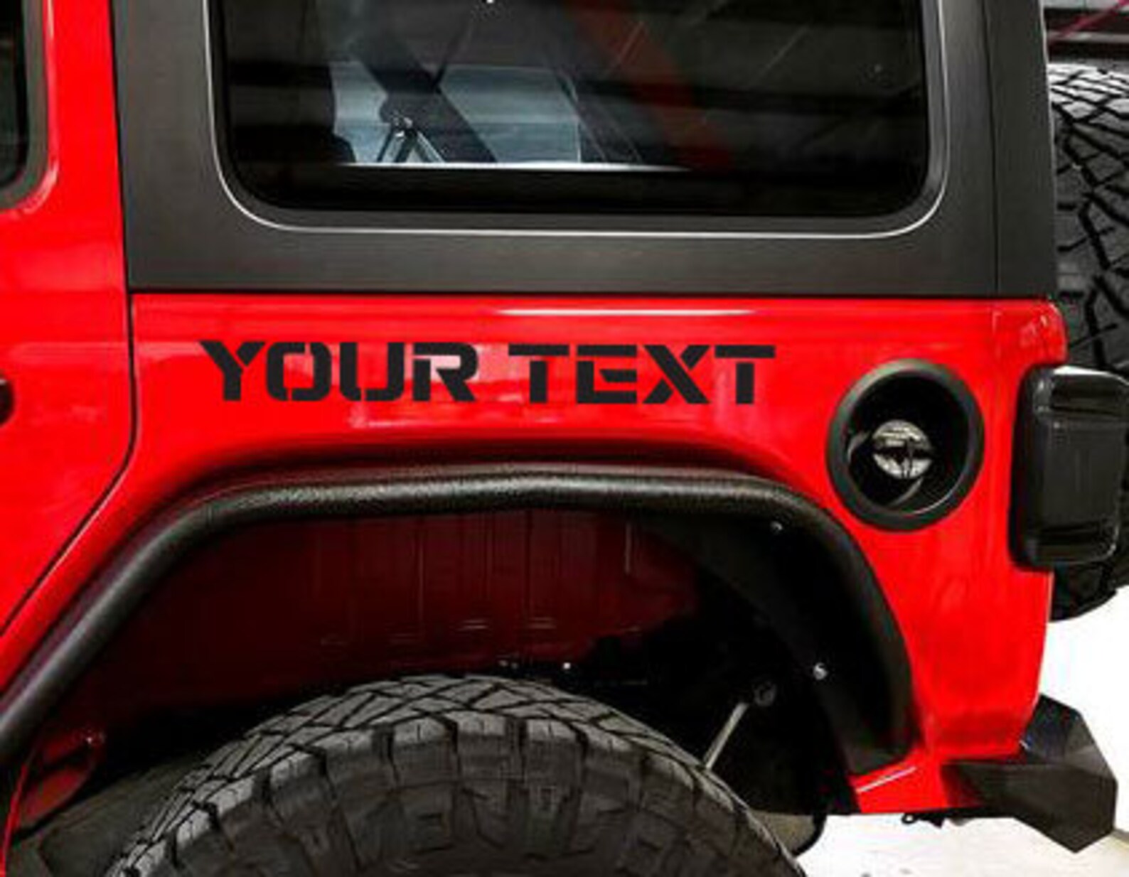 Custom Text Rear Fender Decals set of Two Choose Font & Text Etsy