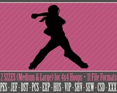 Female Girl Softball Catcher - Machine Embroidery Files - 2 Sizes - 4x4 Hoop - 11 Popular Formats - INSTANT DOWNLOAD