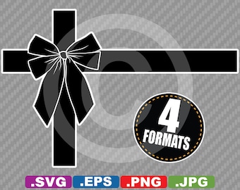 Christmas Gift / Bow Clip Art Image - SVG cutting file Plus eps (vector), jpg, & png - INSTANT DOWNLOAD - includes Commercial Use License