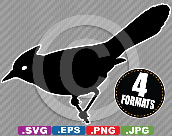 Blue Jay Bird Clip Art Svg Cutting File Plus Eps Vector Etsy