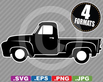 1955 Classic / Antique Pickup Clip Art Image - SVG cutting file Plus eps, jpg, & png - INSTANT DOWNLOAD - includes Commercial Use License