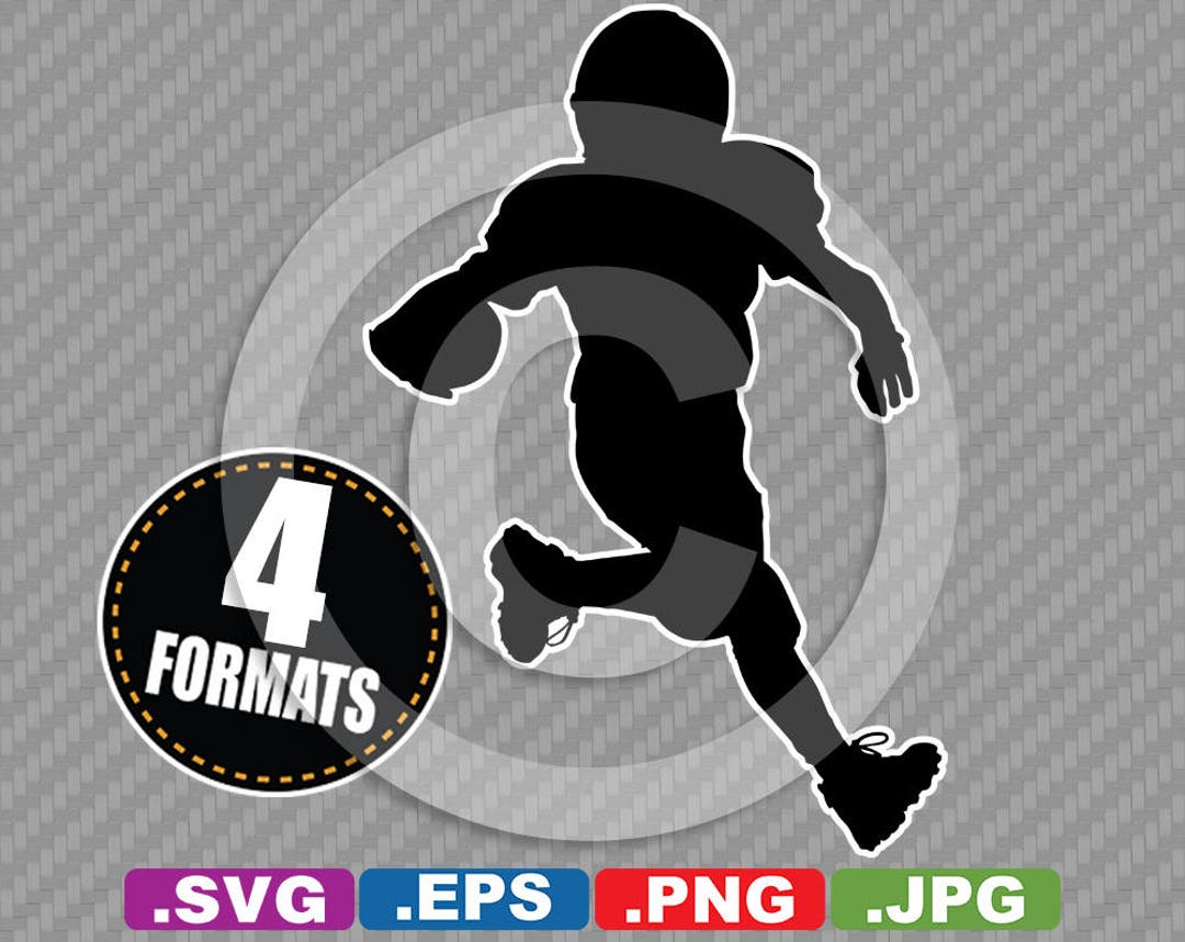 Youth Football Clip Art Image SVG Cutting File Plus Eps vector, Jpg, & Png INSTANT DOWNLOAD