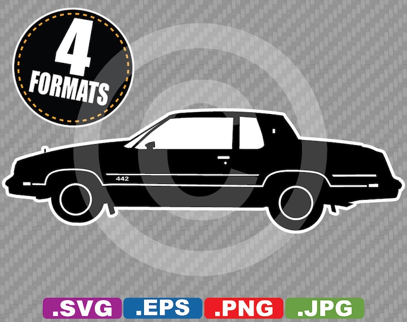 Download 1987 Classic / Antique Car Clip Art Image SVG cutting file | Etsy