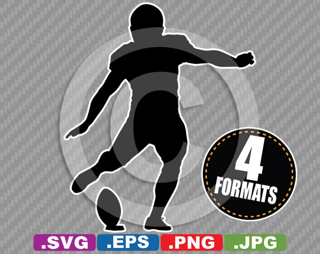 Youth Football Clip Art Image SVG Cutting File Plus Eps vector, Jpg, & Png INSTANT DOWNLOAD