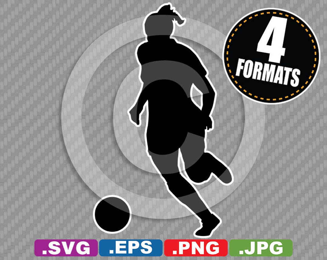 Soccer / Women / Female Player Clip Art Image - SVG Cutting File Plus ...