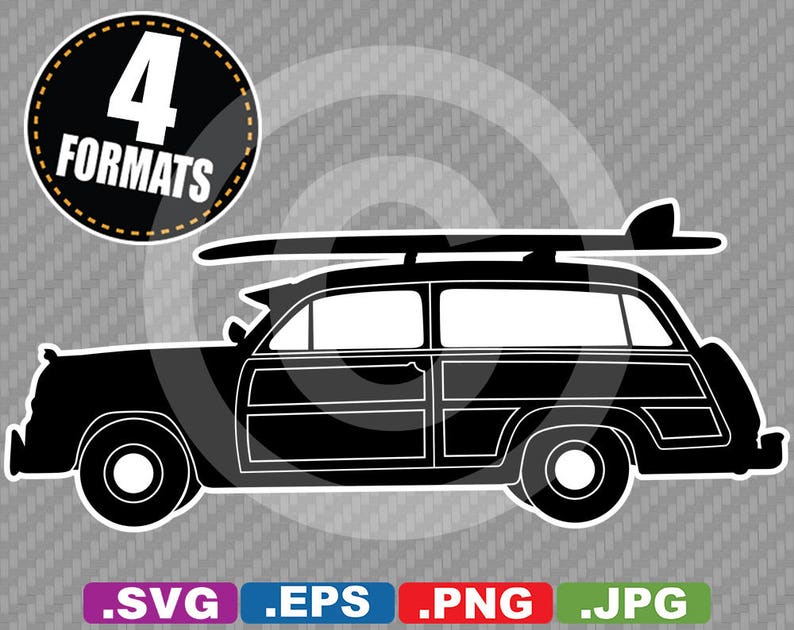 Download Woody / Surf Wagon Clip Art Image SVG cutting file Plus eps | Etsy
