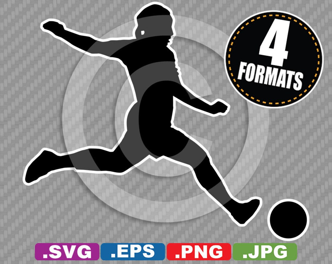 Soccer / Women / Female Player Clip Art Image - SVG Cutting File Plus ...