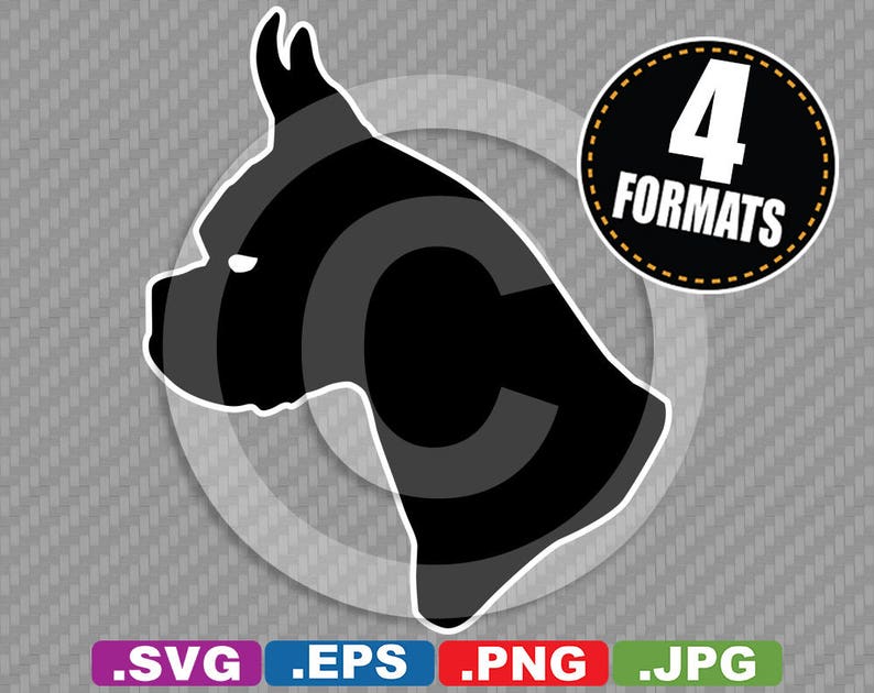 Boxer Dog Head Image SVG cutting file Plus eps vector | Etsy
