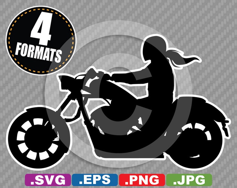 Lady Motorcycle Rider Svg Cruiser Motorcycle With Female Rider Clip Art SVG Cutting - Etsy