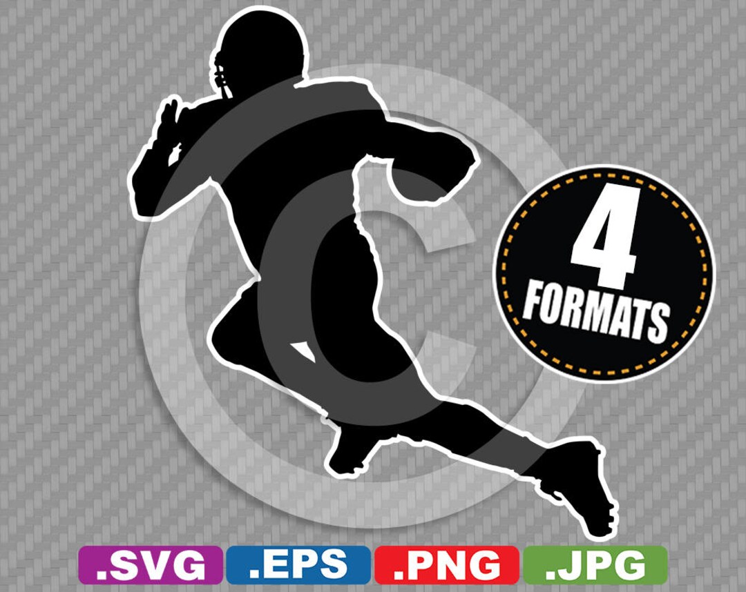 Youth Football Clip Art Image SVG Cutting File Plus Eps vector, Jpg, & Png INSTANT DOWNLOAD