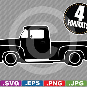 1956 Classic/Antique Pickup Truck Clipart Image - SVG cutting file Plus eps, jpg, & png -INSTANT DOWNLOAD- includes Commercial Use License