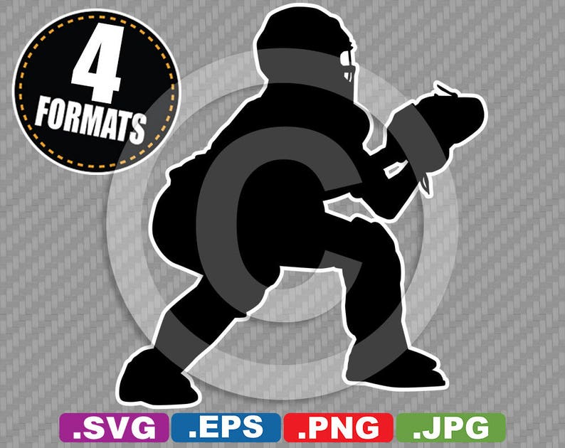Download Youth Baseball Catcher Clip Art Image SVG cutting file ...