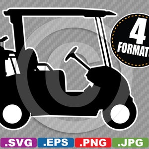ゴルフカートのシルエット クリップ アート画像 - SVG カット ファイル、eps (ベクター)、jpg、png - 商用利用ライセンスを含む