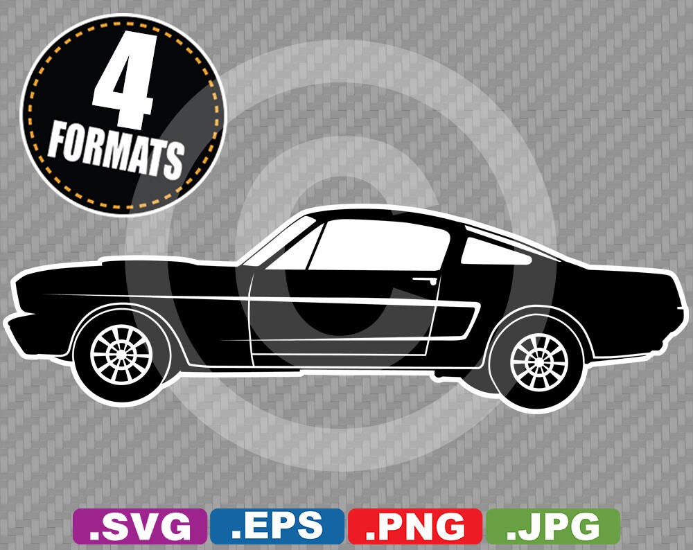 Download Classic 1966 Muscle Car Clip Art Image svg cutting file ...