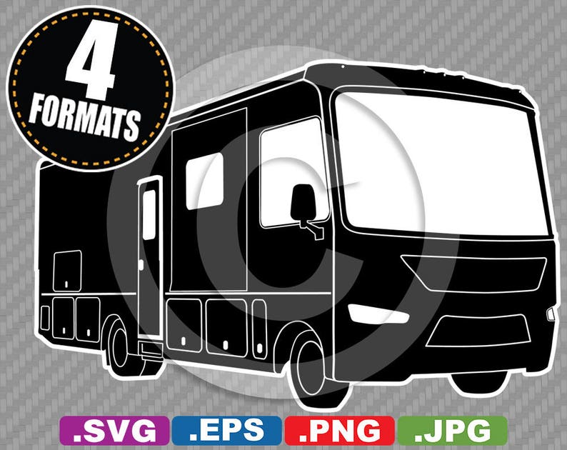 Download Motorhome / RV Clip Art Image SVG cutting file Plus eps | Etsy