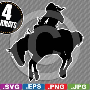 Rodeo Bronc Riding Cowboy Clip Art Image Svg Cutting Etsy Rodeo Bronc Riding Cowboy Clip Art Image Svg Cutting Etsy