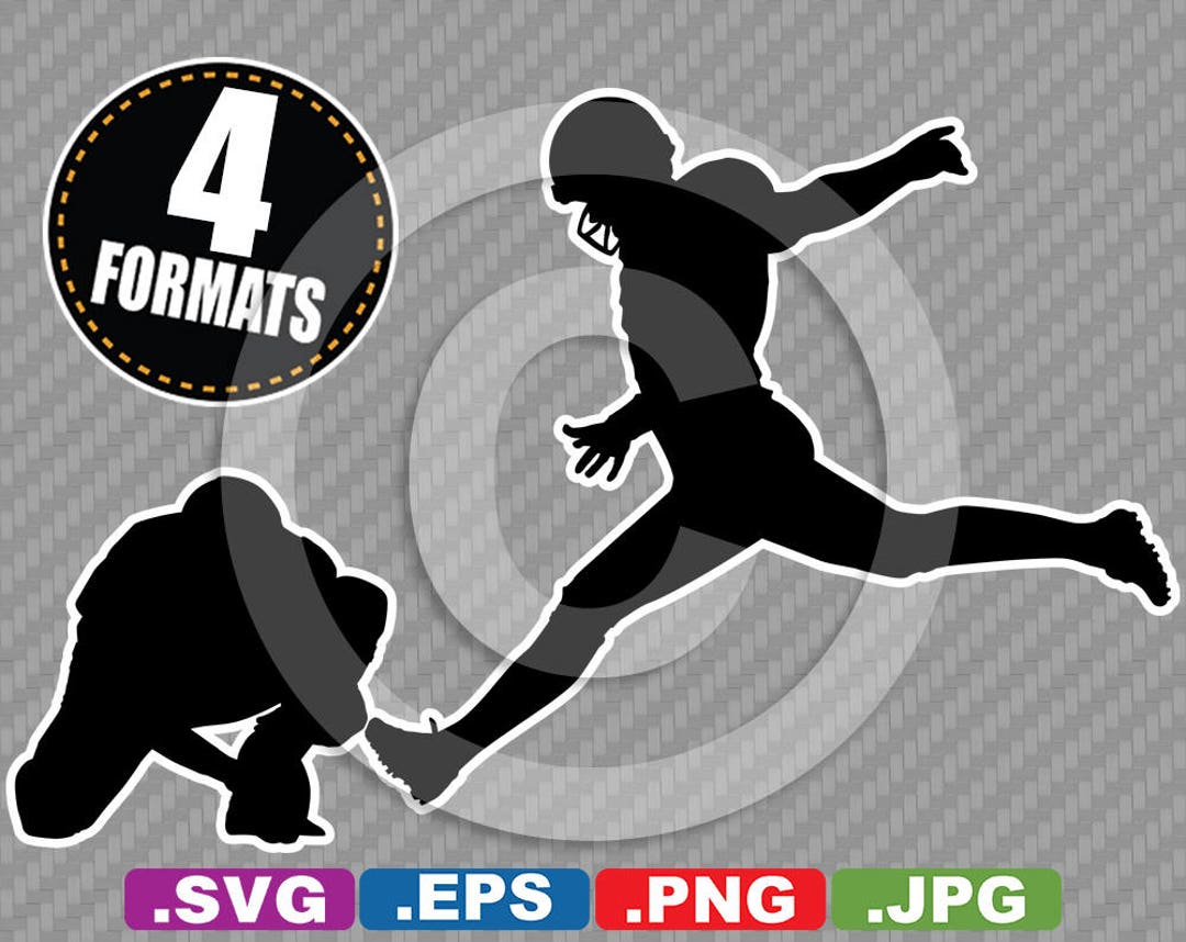 Football Field Goal Kicker Clip Art Image SVG Cutting File Etsy Canada