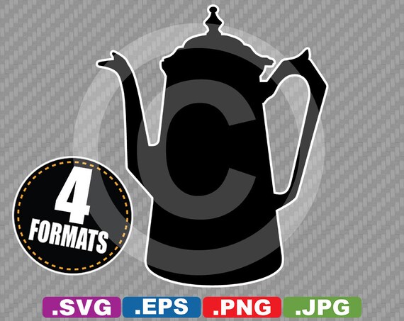 Download Items similar to Coffee Pot Clip Art - SVG cutting file ...