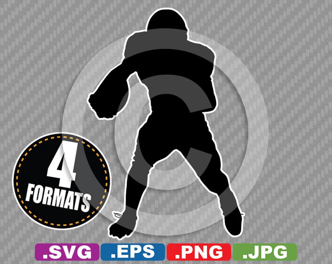 Youth Football Clip Art Image SVG Cutting File Plus Eps vector, Jpg, & Png INSTANT DOWNLOAD