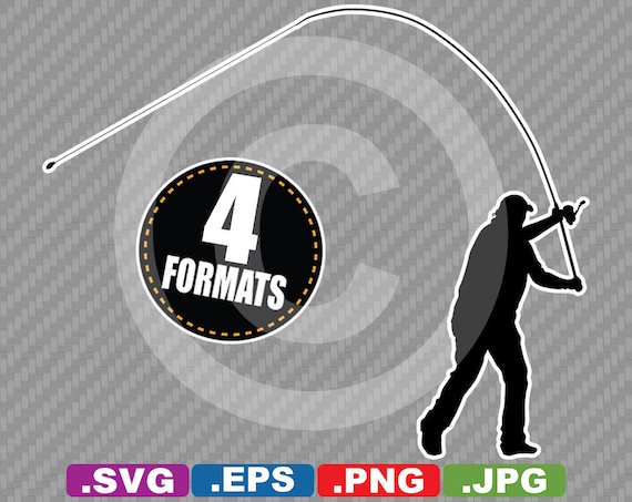 Download Man Surf Fishing Clip Art Image Svg Cutting File Plus Eps Etsy