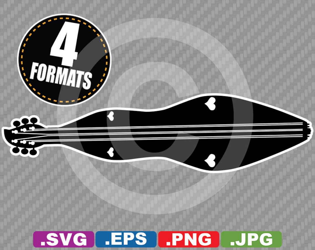 Dulcimer Clip Art Image SVG Cutting File Plus Eps vector, Jpg, & Png