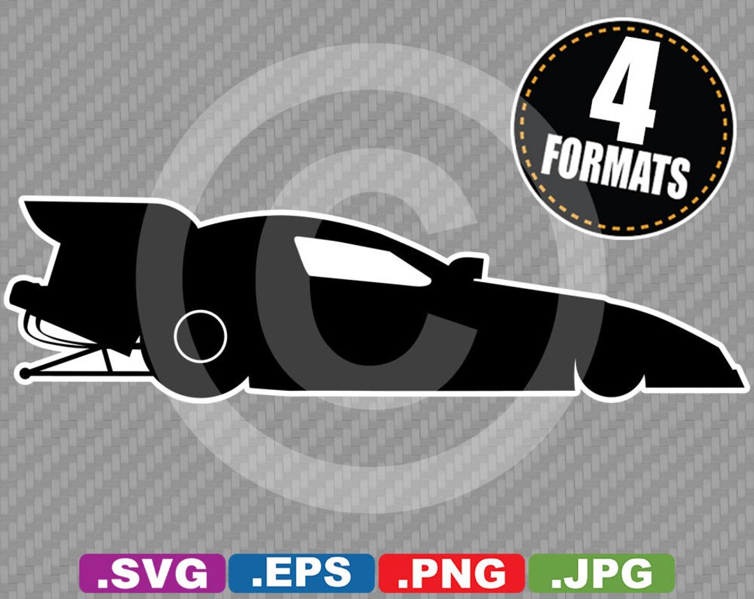 Funny Car Dragster Clip Art Image - SVG Cutting File Plus Eps (vector ...