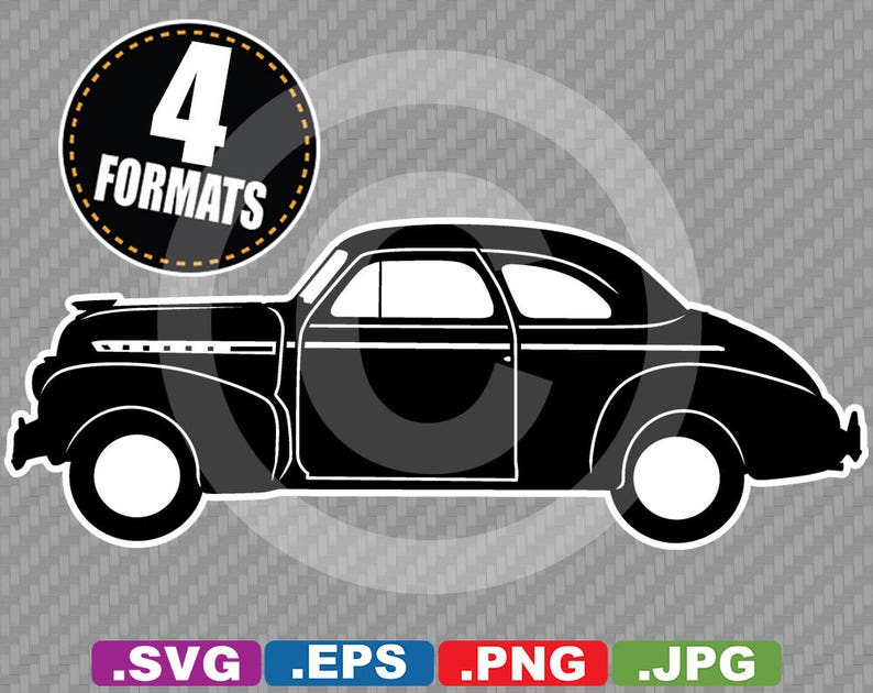 Download 1941 Antique / Classic Car Clip Art Image SVG cutting file | Etsy