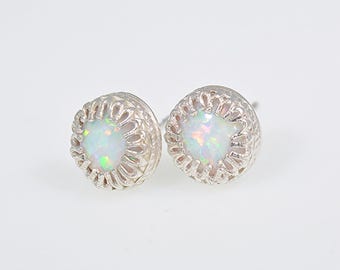 Sterling Silver Opal studs,white opal earrings,opal earrings silver,sterling silver,opal stud earring,dainty earrings