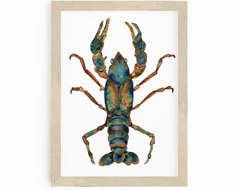 Crawfish Art Print for Lake House Wall Art