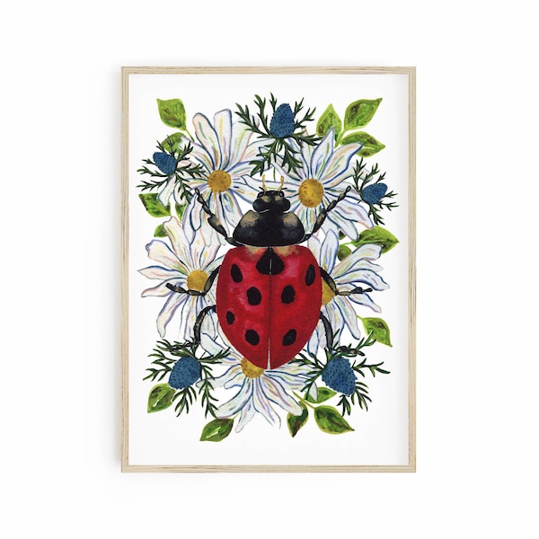 Ladybug Prints for Decor, Gifts Items, Kitchen