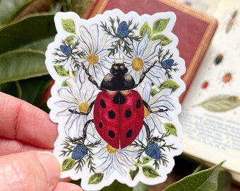 Ladybug Sticker for Coffee Mug Decal