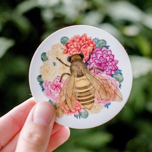 Honey Bee Sticker, Vinyl Decal, Cute laptop sticker, cup decal for women, Car sticker, Nature decal