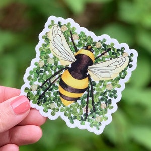 Honey Bee Sticker, Vinyl Decal, Cute laptop sticker, cup decal for women, Car sticker, Nature decal