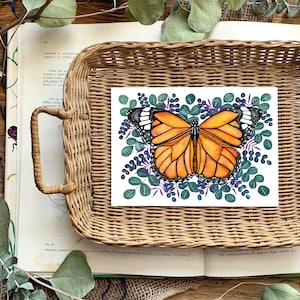 Nature Postcard Set with Monarch for Butterfly Postcard image 4