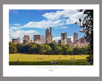 Summer on Central Park's Great Lawn art print