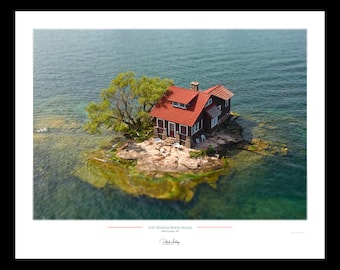 Just Room Enough Island print - Amazingly tiny and cute property in the 1000 Islands!