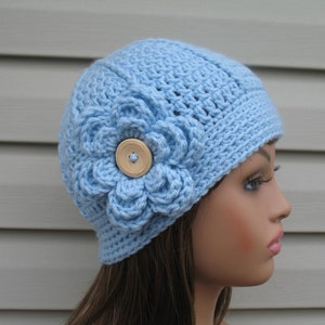 Women Beanie Hat With Flower/Crochet Winter Hat/ Winter Fashion Accessories/ Knit Ribbed Beanie/ Ladies Fall Fashion Hat/ Floral Beanie