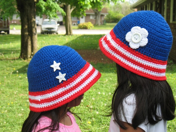Patriotic Sun Hat/ Independence Day Hat 