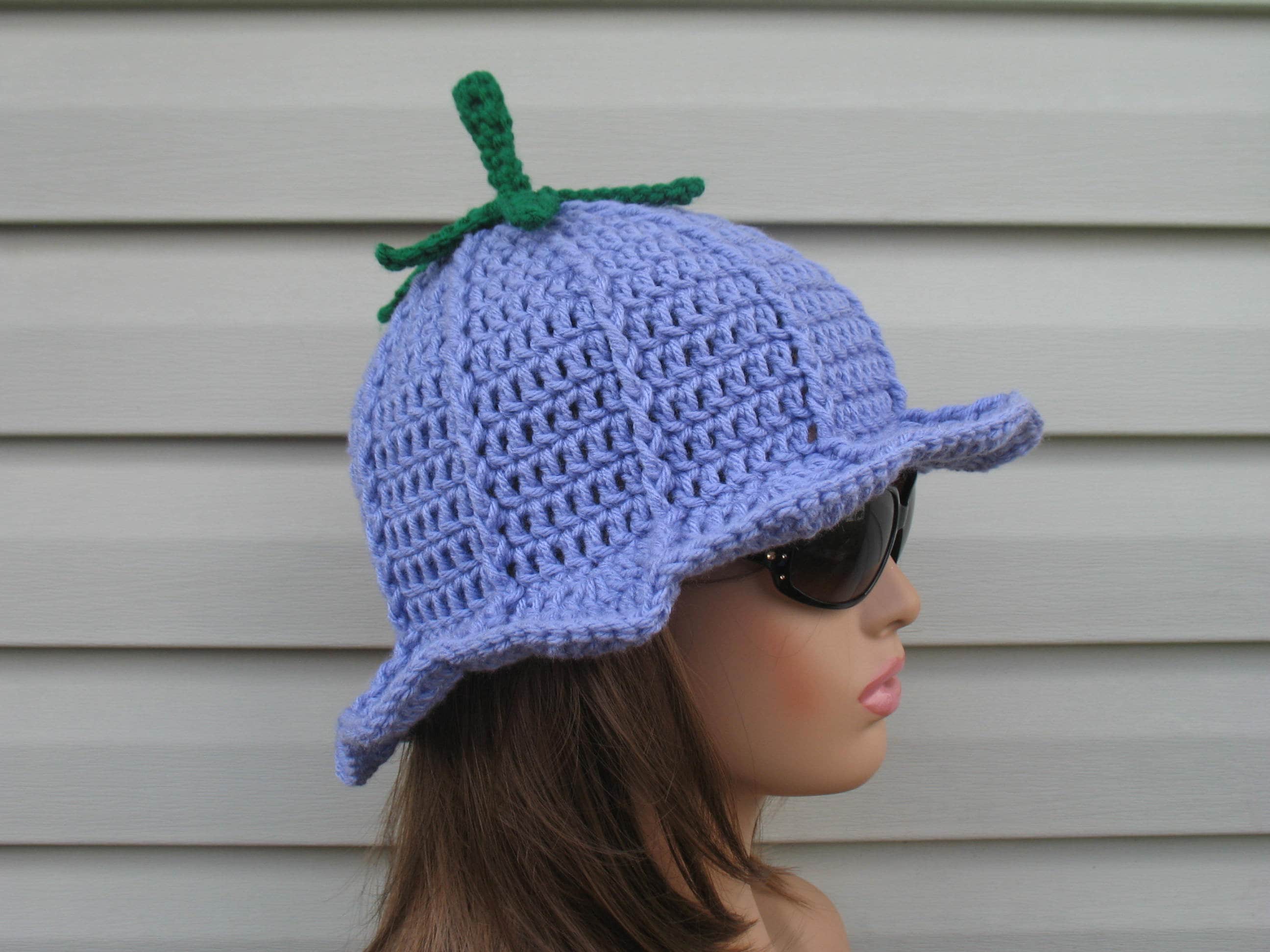 Tulip Bucket Hat/crochet Bell Flower Hat/ Knit Fairy Floral