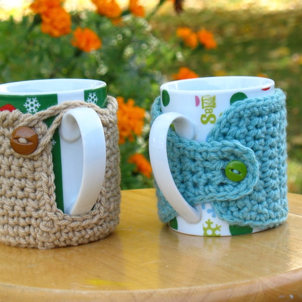 Mug Cozy/ Mug Cozies With Coaster/ Mothers Day Gift/ Knit Cup Holder/ Teacher Gift/ Mug Sleeve/ Coffee Mug Sweater/ Crochet Mug Cozy Cover