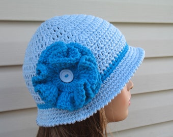 Sombrero de pescador de crochet/Sombrero para el sol/Sombrero de ala corta para mujer/Sombrero de verano/Sombrero de pescador de punto con flores/Sombrero de ala corta de crochet/Sombrero cloche de ala profunda