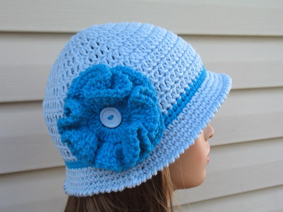 Crotchet Short Brim Hat Daisy Flower Crochet Bucket Hat Packable Short Brim Knit  main image 2