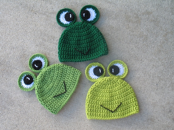 Frog Hat/ Infant Photo Prop/ Baby Photo 