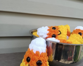 Candy Corn Crochet Plush Toy: Halloween Decor, Gift for Kids