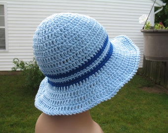 Sun Hat/ Women's Brimmed Hat/ Summer Hat/ Wide Brim Hat/ Crochet Bucket Hat/ Crochet Brim Hat For Womens/ Knit Spring Hat/ Beach Garden Hat
